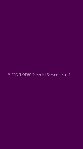 Tampilan Antarmuka Aplikasi Microslot88 Tutorial Server Linux - 1