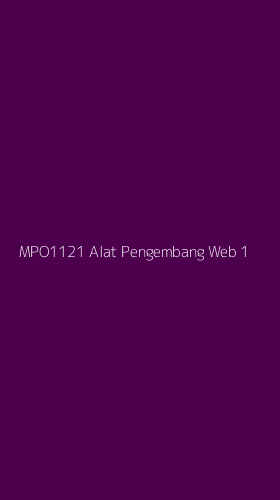 Tampilan Antarmuka Aplikasi Mpo1121 Alat Pengembang Web - 1