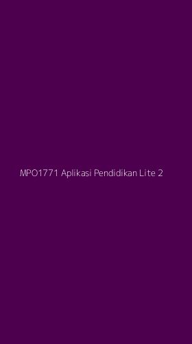 Tampilan Antarmuka Aplikasi Mpo1771 Aplikasi Pendidikan Lite - 2