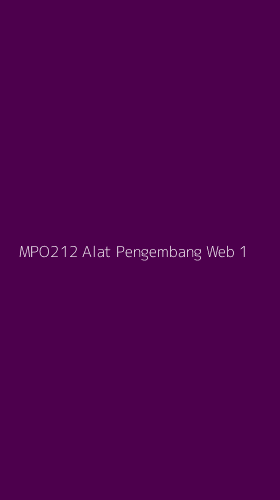Tampilan Antarmuka Aplikasi Mpo212 Alat Pengembang Web - 1