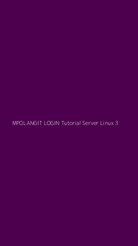 Tampilan Antarmuka Aplikasi Mpolangit Login Tutorial Server Linux - 3