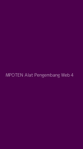 Tampilan Antarmuka Aplikasi Mpoten Alat Pengembang Web - 4