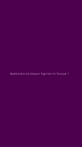 Tampilan Antarmuka Aplikasi Madetoto4d Link Keluaran Togel Hari Ini Tercepat - 1