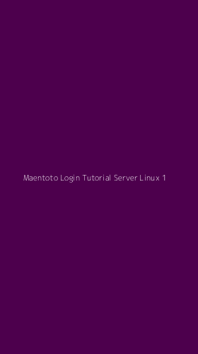 Tampilan Antarmuka Aplikasi Maentoto Login Tutorial Server Linux - 1