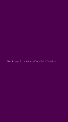 Tampilan Antarmuka Aplikasi Mbak4d Login Portal Informasi Game Online Terupdate - 1
