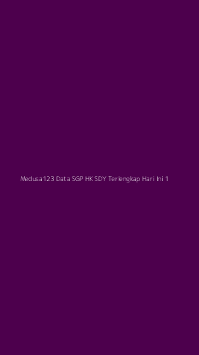 Tampilan Antarmuka Aplikasi Medusa123 Data Sgp Hk Sdy Terlengkap Hari Ini - 1