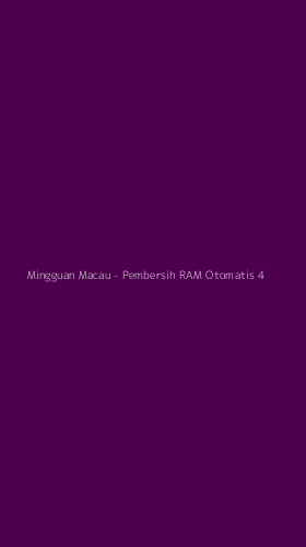 Tampilan Antarmuka Aplikasi Mingguan Macau - Pembersih RAM Otomatis - 4