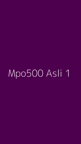 Tampilan Antarmuka Aplikasi Mpo500 Asli - 1