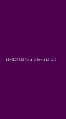 Tampilan Antarmuka Aplikasi Nexslot828 Tutorial Server Linux - 2