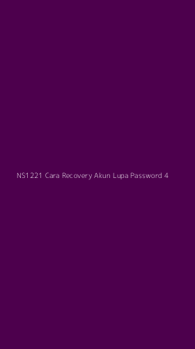Tampilan Antarmuka Aplikasi Ns1221 Cara Recovery Akun Lupa Password - 4