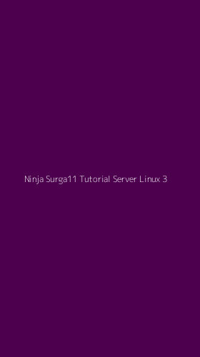 Tampilan Antarmuka Aplikasi Ninja Surga11 Tutorial Server Linux - 3