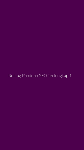 Tampilan Antarmuka Aplikasi No Lag Panduan Seo Terlengkap - 1