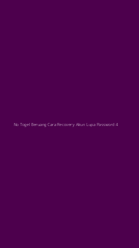 Tampilan Antarmuka Aplikasi No Togel Beruang Cara Recovery Akun Lupa Password - 4