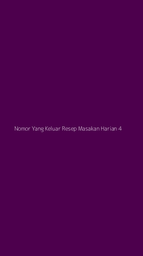 Tampilan Antarmuka Aplikasi Nomor Yang Keluar Resep Masakan Harian - 4