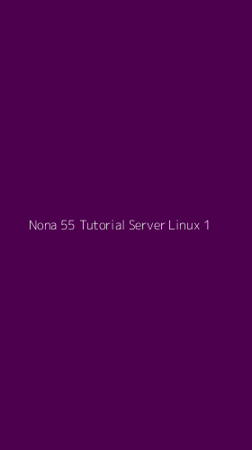 Tampilan Antarmuka Aplikasi Nona 55 Tutorial Server Linux - 1