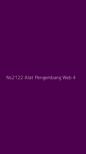Tampilan Antarmuka Aplikasi Ns2122 Alat Pengembang Web - 4