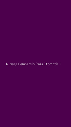 Tampilan Antarmuka Aplikasi Nusagg Pembersih Ram Otomatis - 1