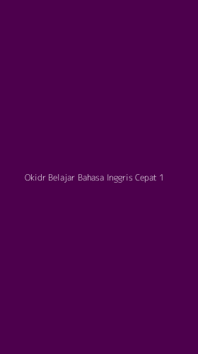 Tampilan Antarmuka Aplikasi Okidr Belajar Bahasa Inggris Cepat - 1