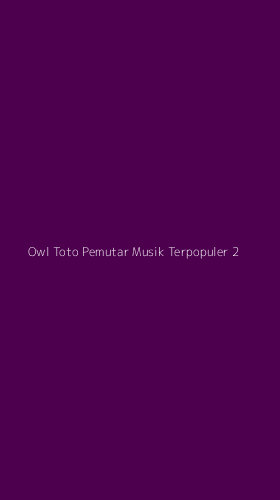 Tampilan Antarmuka Aplikasi Owl Toto Pemutar Musik Terpopuler - 2