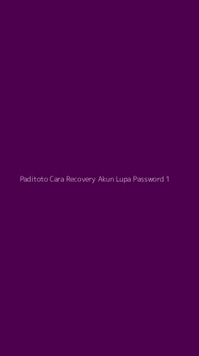 Tampilan Antarmuka Aplikasi Paditoto Cara Recovery Akun Lupa Password - 1