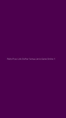 Tampilan Antarmuka Aplikasi Paito Pcso Link Daftar Semua Jenis Game Online - 1