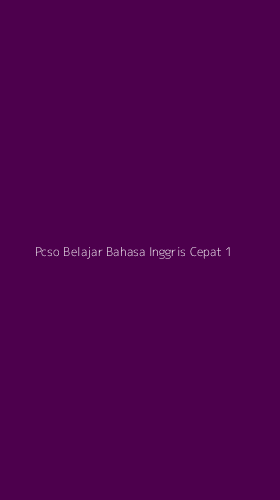 Tampilan Antarmuka Aplikasi Pcso Belajar Bahasa Inggris Cepat - 1