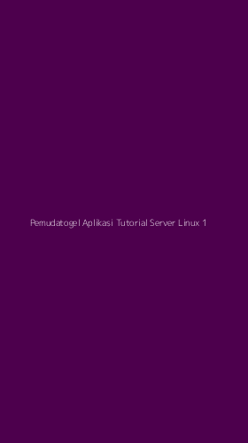Tampilan Antarmuka Aplikasi Pemudatogel Aplikasi Tutorial Server Linux - 1