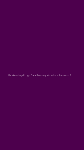 Tampilan Antarmuka Aplikasi Pendekartogel Login Cara Recovery Akun Lupa Password - 1