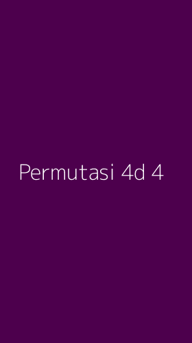 Tampilan Antarmuka Aplikasi Permutasi 4d - 4