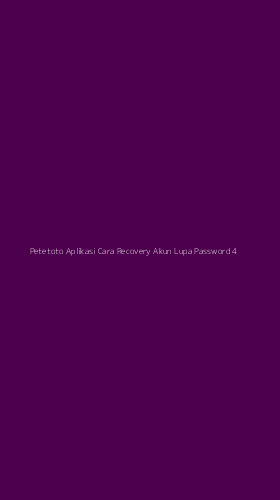 Tampilan Antarmuka Aplikasi Petetoto Aplikasi Cara Recovery Akun Lupa Password - 4