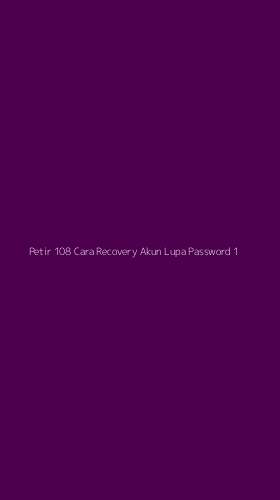 Tampilan Antarmuka Aplikasi Petir 108 Cara Recovery Akun Lupa Password - 1