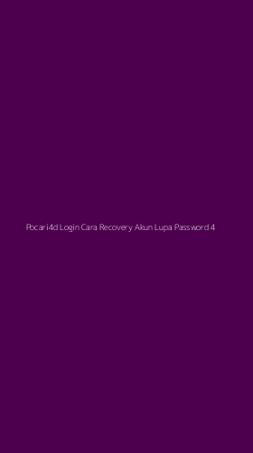 Tampilan Antarmuka Aplikasi Pocari4d Login Cara Recovery Akun Lupa Password - 4