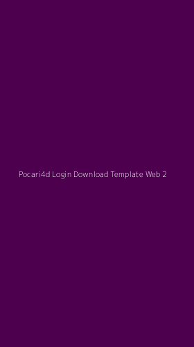 Tampilan Antarmuka Aplikasi Pocari4d Login Download Template Web - 2