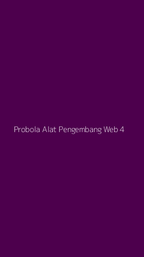 Tampilan Antarmuka Aplikasi Probola Alat Pengembang Web - 4