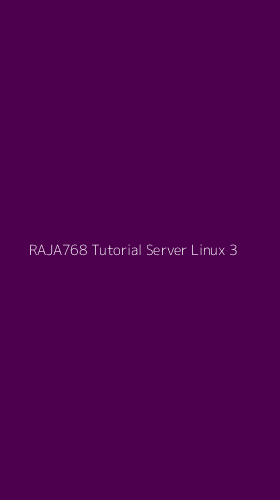 Tampilan Antarmuka Aplikasi Raja768 Tutorial Server Linux - 3