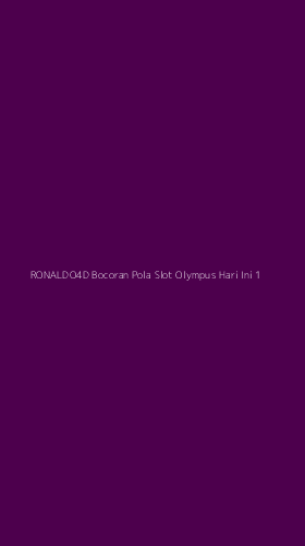 Tampilan Antarmuka Aplikasi Ronaldo4d Bocoran Pola Slot Olympus Hari Ini - 1