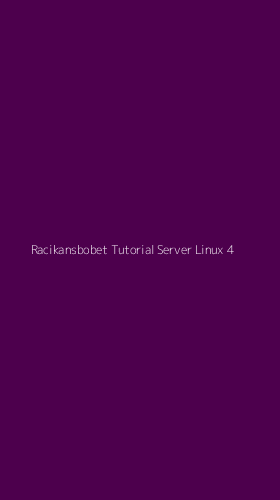 Tampilan Antarmuka Aplikasi Racikansbobet Tutorial Server Linux - 4