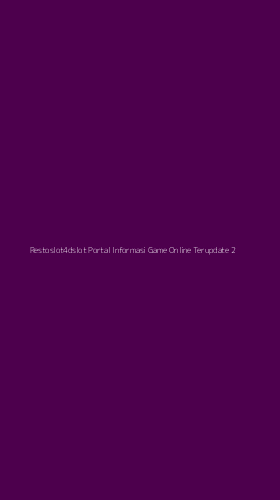 Tampilan Antarmuka Aplikasi Restoslot4dslot Portal Informasi Game Online Terupdate - 2