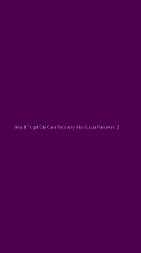 Tampilan Antarmuka Aplikasi Result Togel Sdy Cara Recovery Akun Lupa Password - 2