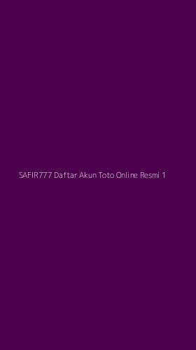 Tampilan Antarmuka Aplikasi Safir777 Daftar Akun Toto Online Resmi - 1