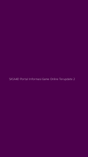 Tampilan Antarmuka Aplikasi Sasa4d Portal Informasi Game Online Terupdate - 2