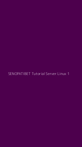 Tampilan Antarmuka Aplikasi Senopatibet Tutorial Server Linux - 1