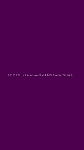 Tampilan Antarmuka Aplikasi SGP POOLS - Cara Download APK Game Resmi - 4