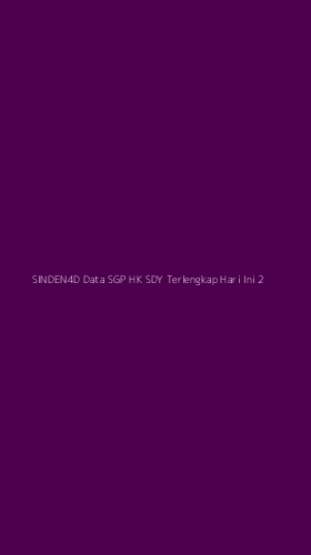 Tampilan Antarmuka Aplikasi Sinden4d Data Sgp Hk Sdy Terlengkap Hari Ini - 2