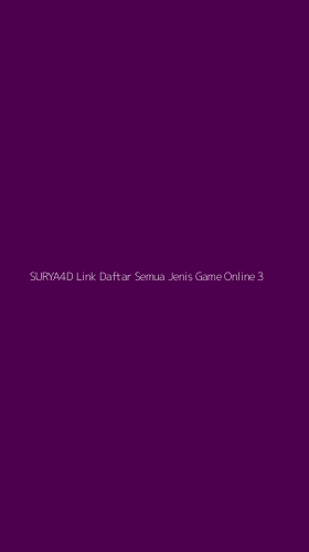 Tampilan Antarmuka Aplikasi Surya4d Link Daftar Semua Jenis Game Online - 3