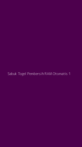 Tampilan Antarmuka Aplikasi Sabuk Togel Pembersih Ram Otomatis - 1