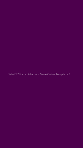 Tampilan Antarmuka Aplikasi Satu277 Portal Informasi Game Online Terupdate - 4