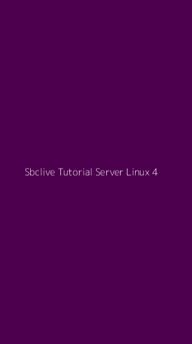 Tampilan Antarmuka Aplikasi Sbclive Tutorial Server Linux - 4