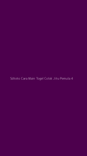 Tampilan Antarmuka Aplikasi Sdtoto Cara Main Togel Colok Jitu Pemula - 4
