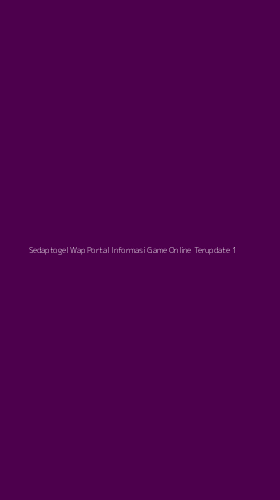 Tampilan Antarmuka Aplikasi Sedaptogel Wap Portal Informasi Game Online Terupdate - 1